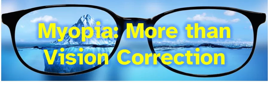 an image with text that says myopia more than vision correction