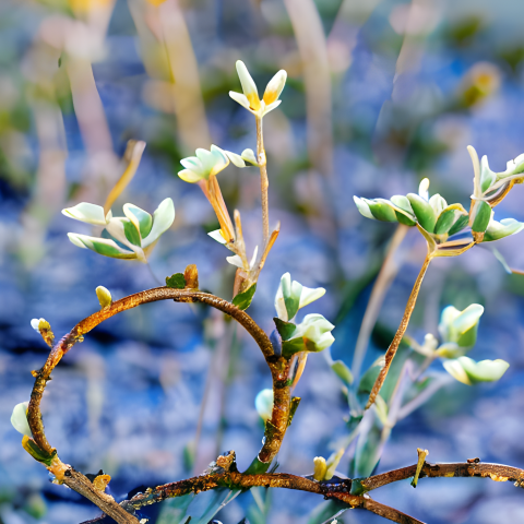 an image of spring plants looped around like an eye