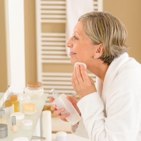 a photo of clean face